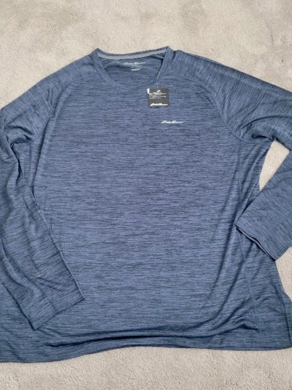 EDDIE BAUER Men's Long Sleeve Resoultion Tee Shirt Storm 2XL